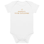 mama's little bitcoiner organic baby bodysuit