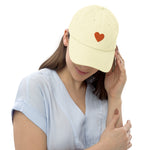 Orange Heart Pastel Hat