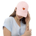 Orange Heart Pastel Hat