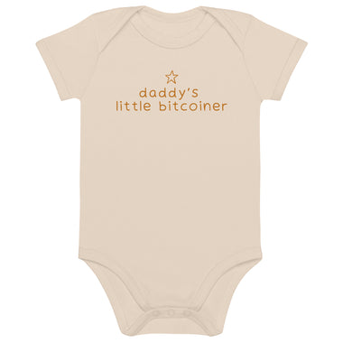 Daddy's Little Bitcoiner Organic Baby Bodysuit