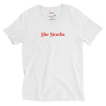 She Stacks V-Neck T-Shirt