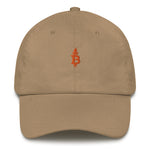 Bitcoin Liberty Dad Hat - Bitcoin Logo Embroidered Dad Hat I Khaki Bitcoin Logo Embroidered Dad Hat  